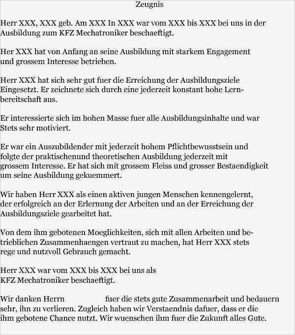 Arbeitszeugnis Anlagenmechaniker Shk Vorlage Neu Arbeitzeugnis1 Zeugnisgalerie 4 X Arbeitszeugnis Kfz