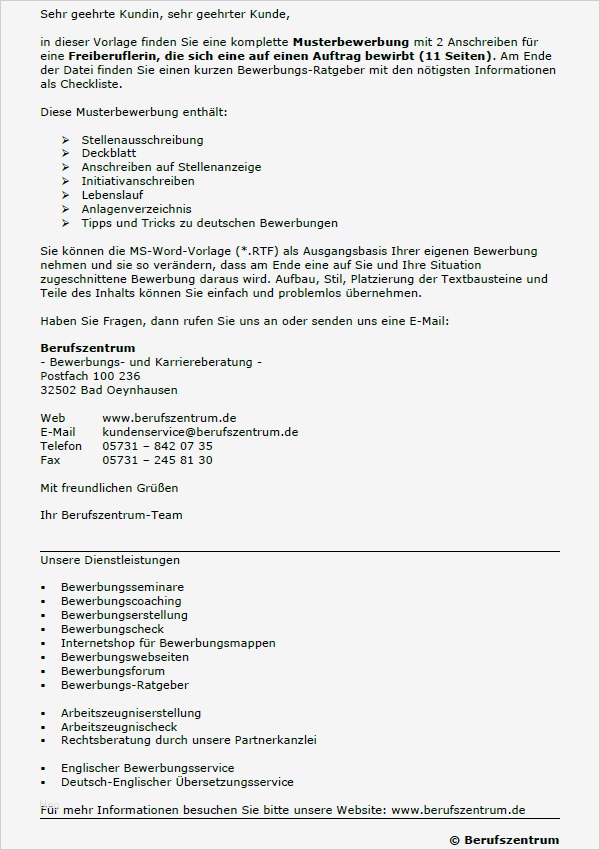 Arbeitszeugnis Freelancer Vorlage Erstaunlich Bewerbung Freiberufler Bewerbung Auf Einen Auftrag