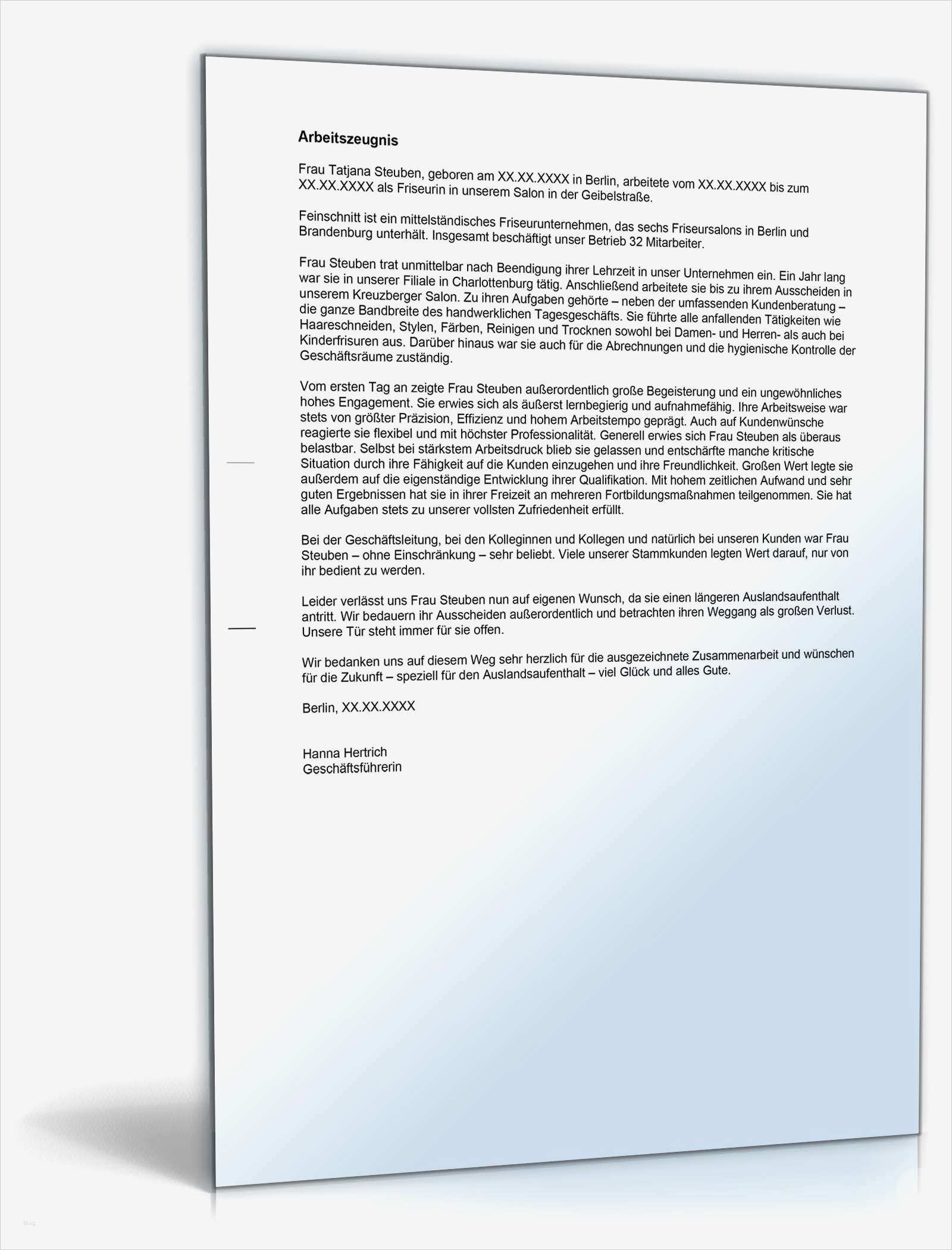 Arbeitszeugnis Hauswirtschafterin Vorlage Angenehm Arbeitszeugnis Friseurin Note Eins