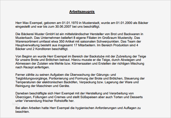 Arbeitszeugnis Sehr Gut Vorlage Inspiration Hier Zum sofort Arbeitszeugnis Sehr Gut Bäcker