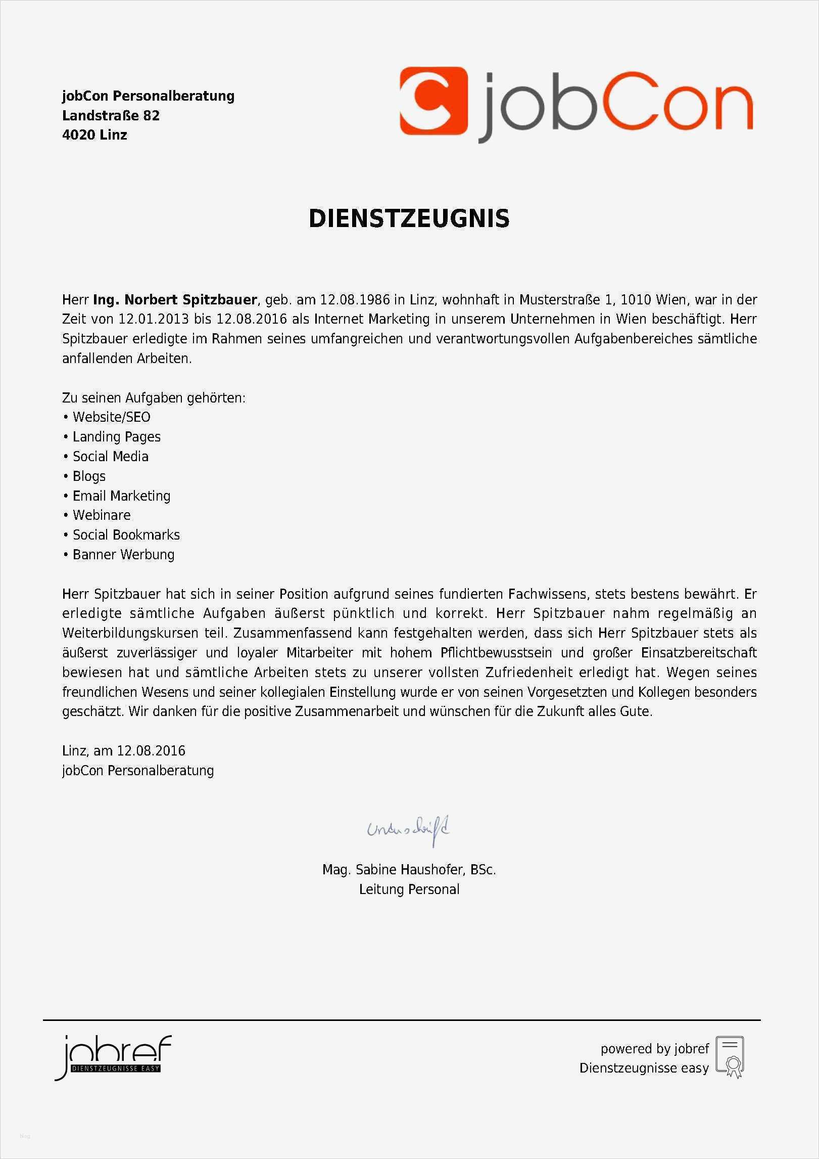 Arbeitszeugnis Vorlage Gut Süß Jobref Dienstzeugnisse & Arbeitszeugnisse Easy