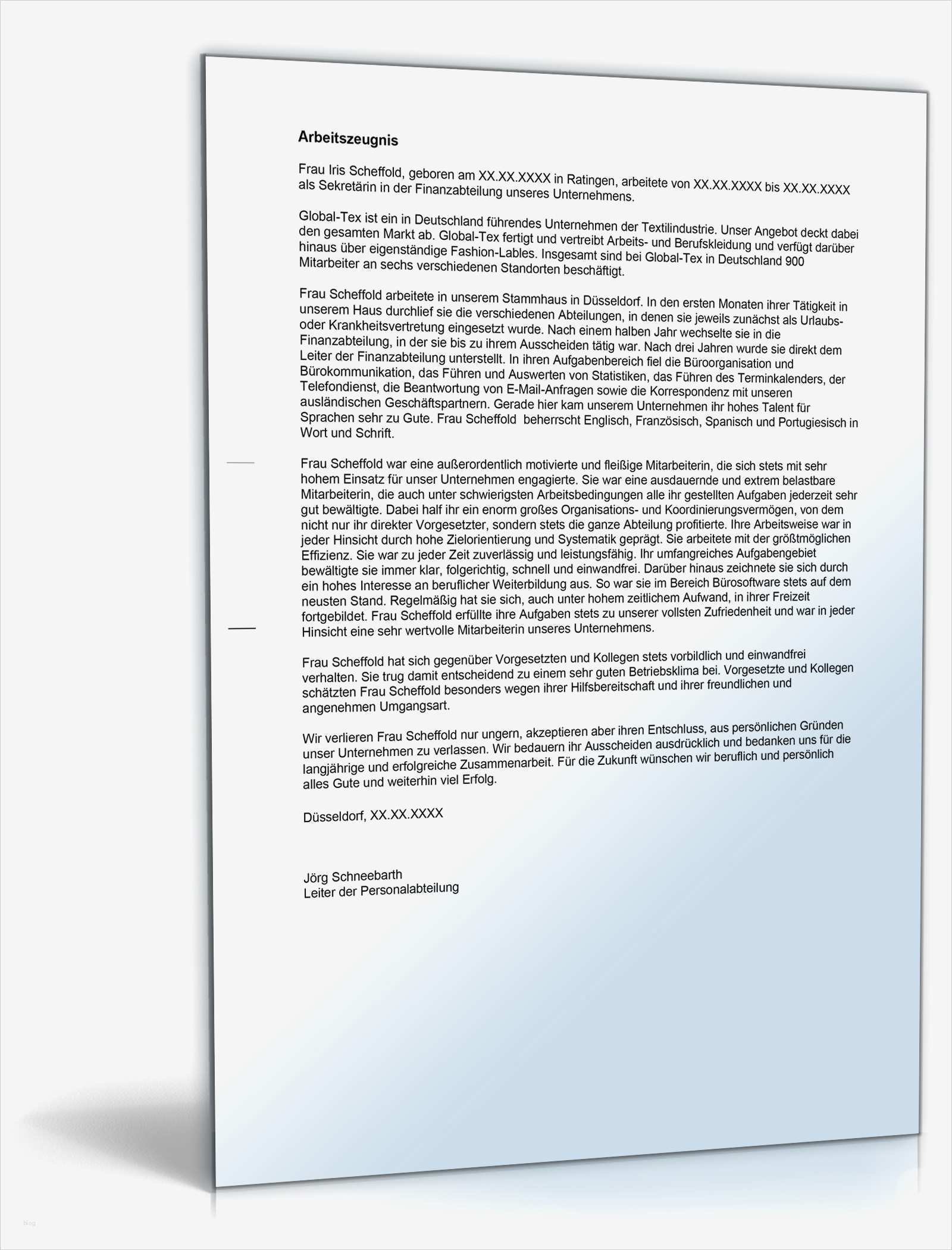 Arbeitszeugnis Vorlage Sehr Gut Schönste Arbeitszeugnis "sehr Gut" Sekretär In