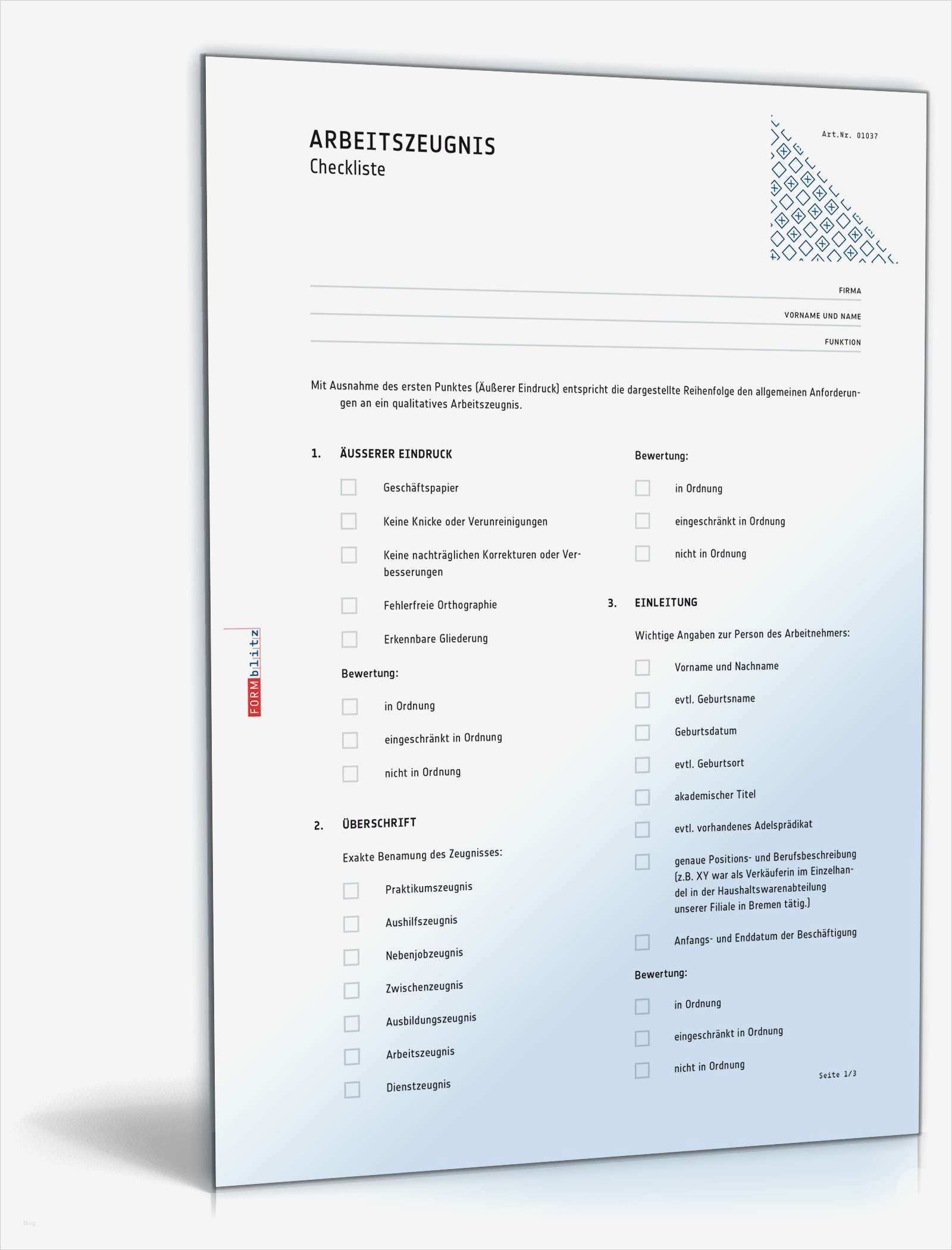 Arbeitszeugnis Vorlage Zum Ankreuzen Süß Arbeitszeugnis Checkliste Zum Download