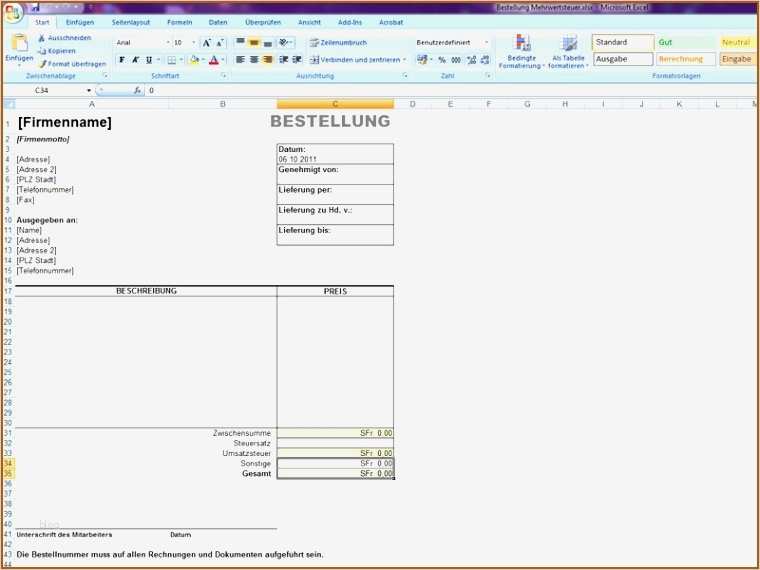 Artikelliste Excel Vorlage Genial 11 Excel Bestellliste Vorlage Vorlagen123 Vorlagen123