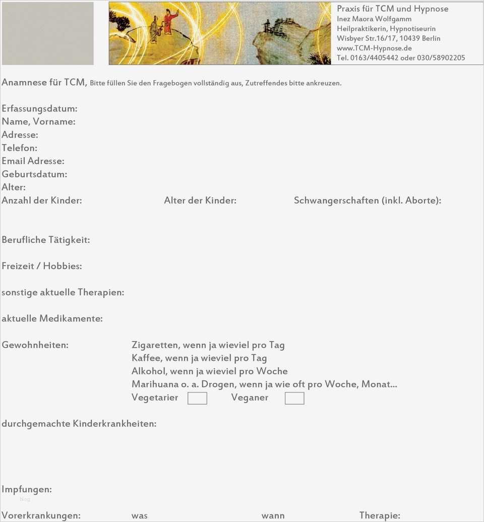 Arztbrief Vorlage Word Hübsch Charmant Anamnese formular Vorlage Bilder Entry Level
