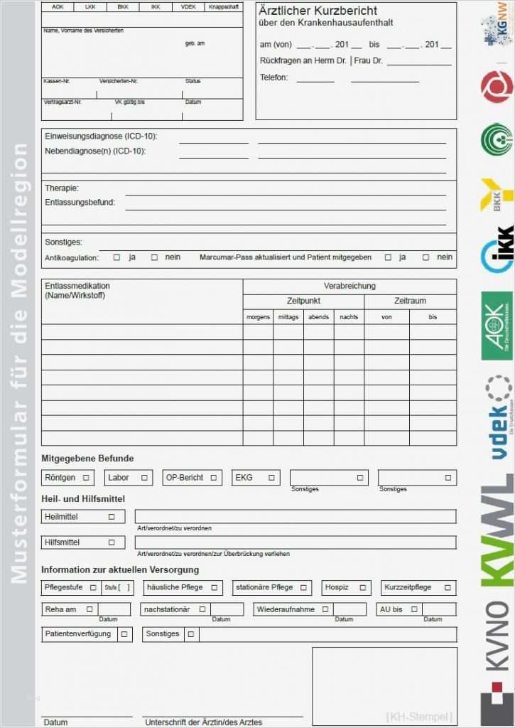 Arztbrief Vorlage Wunderbar Berühmt Kurzbericht Beispiel Ideen Bilder Für Das