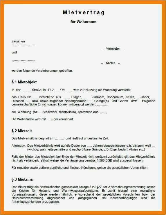 Aufhebungsvertrag Mietvertrag Vorlage Schönste 14 Vereinbarung Vorlage Word