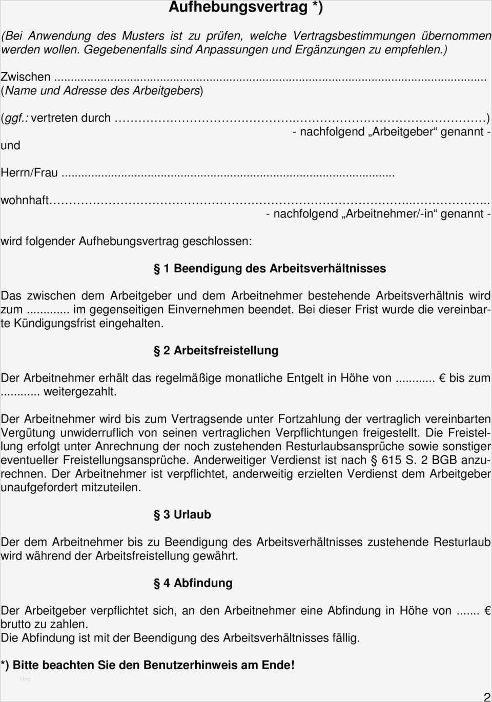 Aufhebungsvertrag Nach Elternzeit Vorlage Einzigartig Berühmt Abfindungs Vorlage Bilder Bilder Für Das