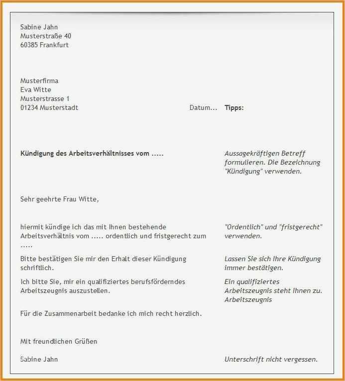 Aufhebungsvertrag Vorlage Kostenlos Download Neu 5 Kündigung Arbeitgeber
