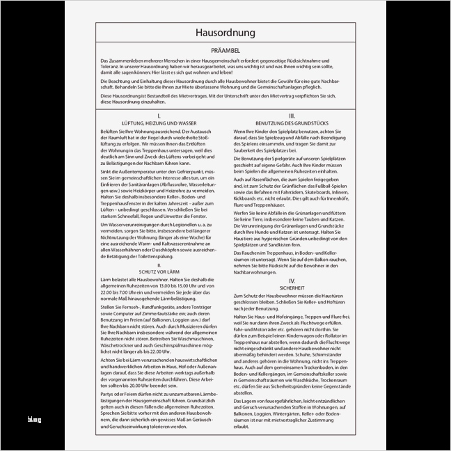 Auflösungsvertrag öffentlicher Dienst Vorlage Angenehm Muster Hausordnung 2010 Pro Bestelleinheit 20