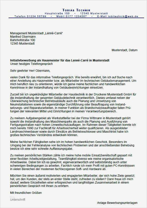 Auflösungsvertrag öffentlicher Dienst Vorlage Erstaunlich Bewerbung Hausmeister Ungekündigt Berufserfahrung Das