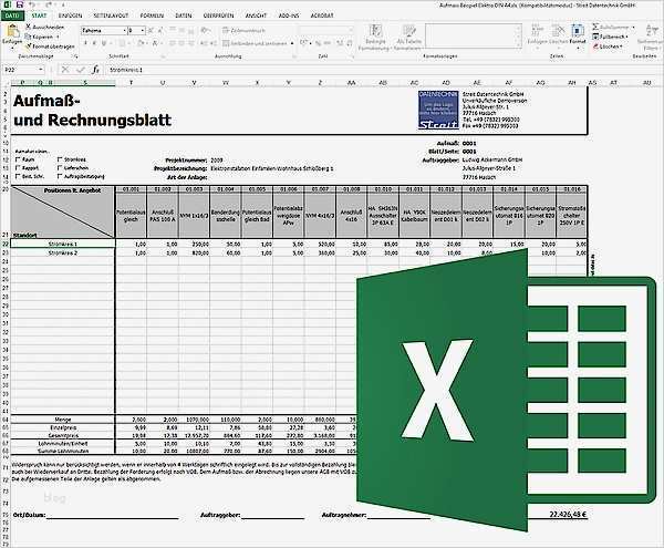 Aufmaß Vorlage Elektro Gut Mobiles Aufmaßprogramm Für Excel Streit Datentechnik