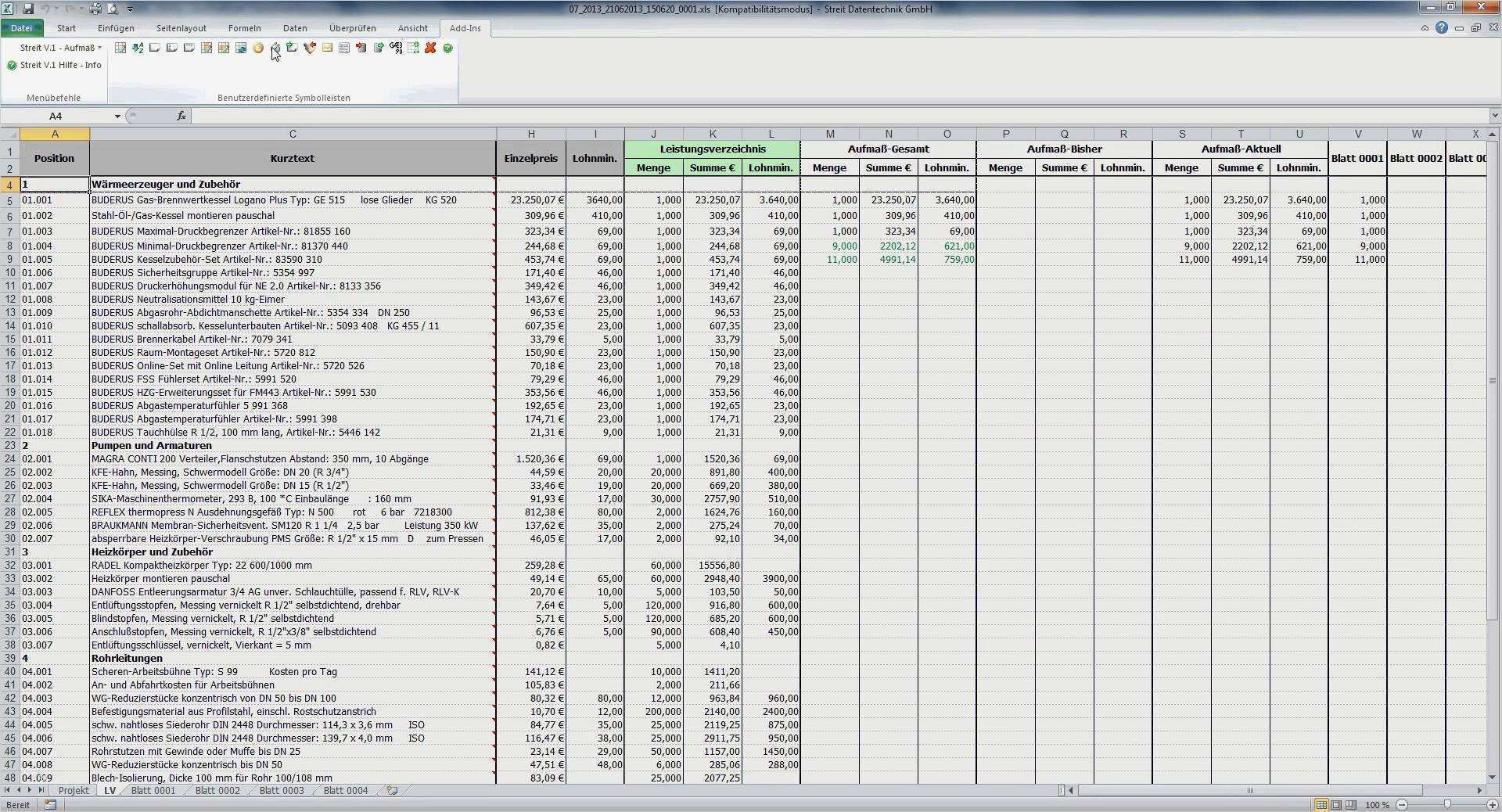 Aufmaß Vorlage Fabelhaft Streit V 1 Shk software Das Mobile Excel Aufmaß