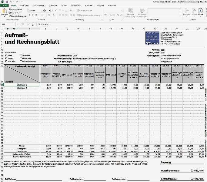Aufmaß Vorlage Großartig Mobiles Aufmaßprogramm Für Excel Streit Datentechnik