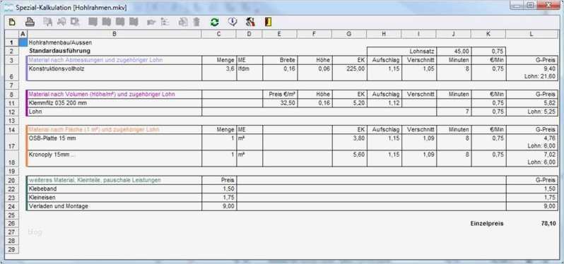Aufmaß Vorlage Pdf Bewundernswert Hapak Spezial Kalkulation Hapak Die Branchensoftware