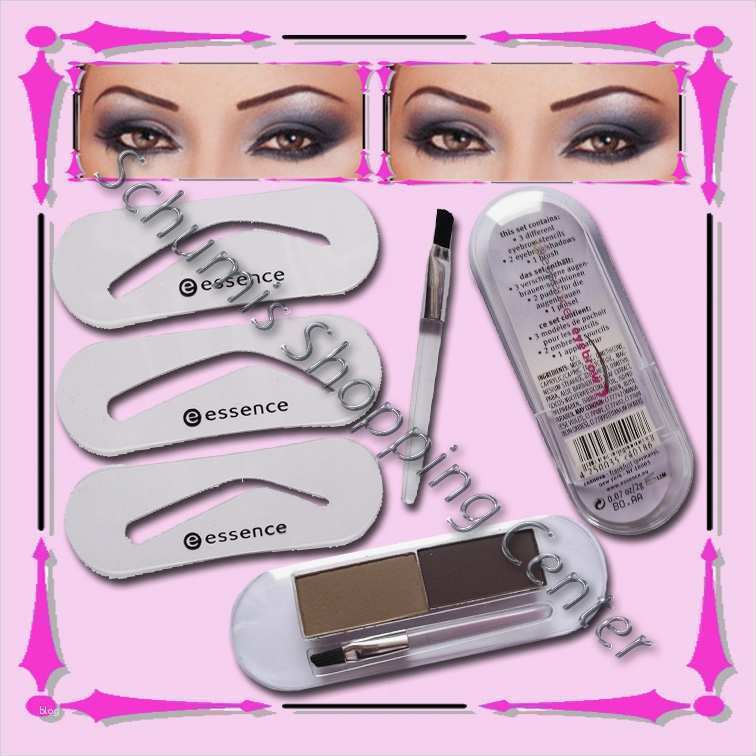 AUGENBRAUEN SCHABLONEN SET 8 TEILIG PUDER PINSEL TOP