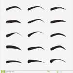 Augenbrauen Vorlage Schön Reeks Vrouwelijke Wenkbrauwen In Verschillende Vormen En