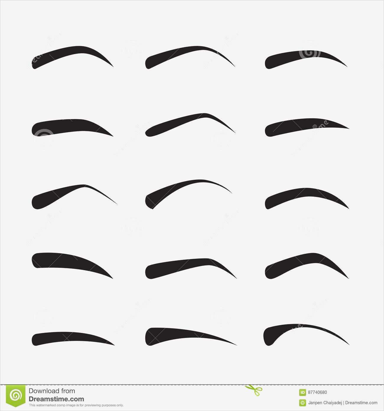 Augenbrauen Vorlage Schön Reeks Vrouwelijke Wenkbrauwen In Verschillende Vormen En