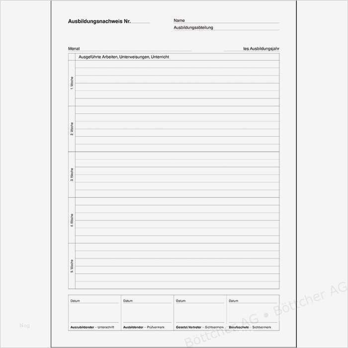 Ausbildungsnachweis Ihk Vorlage Elegant Ausbildungsnachweis Brunnen A4 Wöchentlich Böttcher Ag