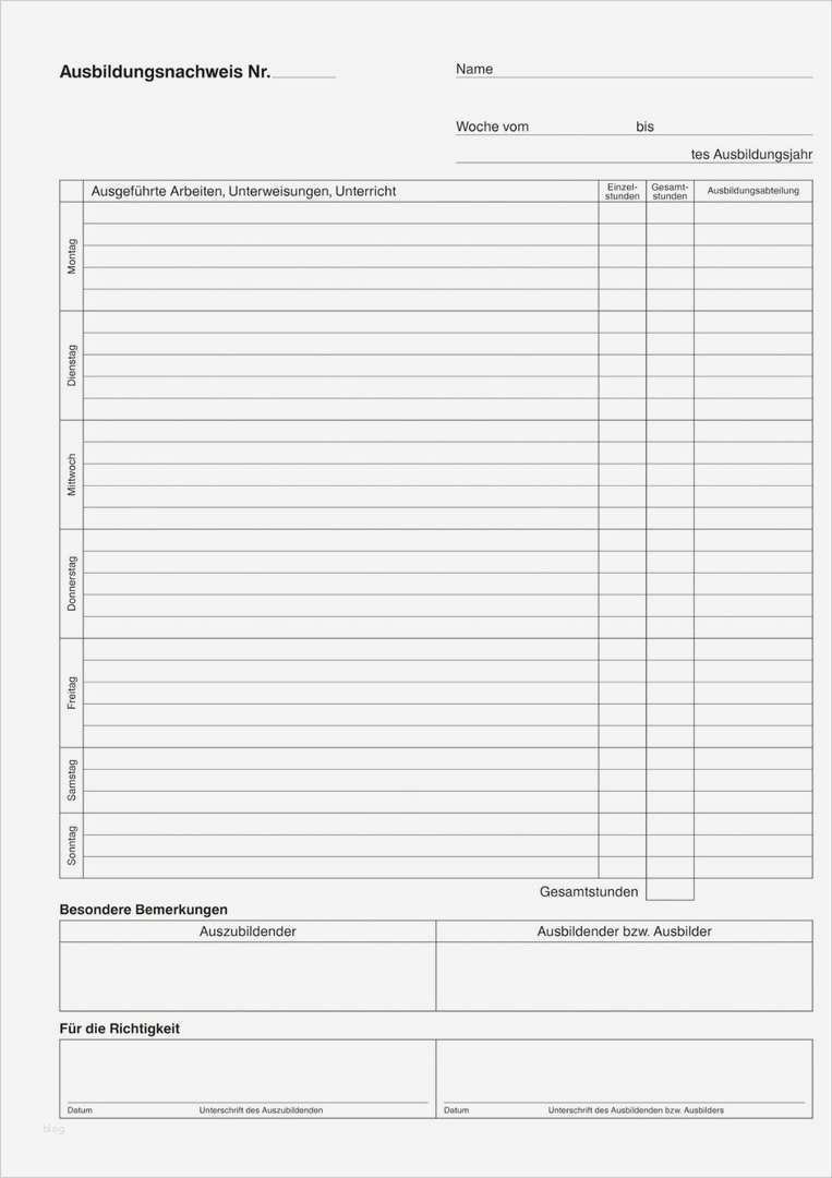 Ausbildungsnachweis Vorlage Word Erstaunlich Erfreut Ausbildungsnachweis Ideen Bilder Für Das