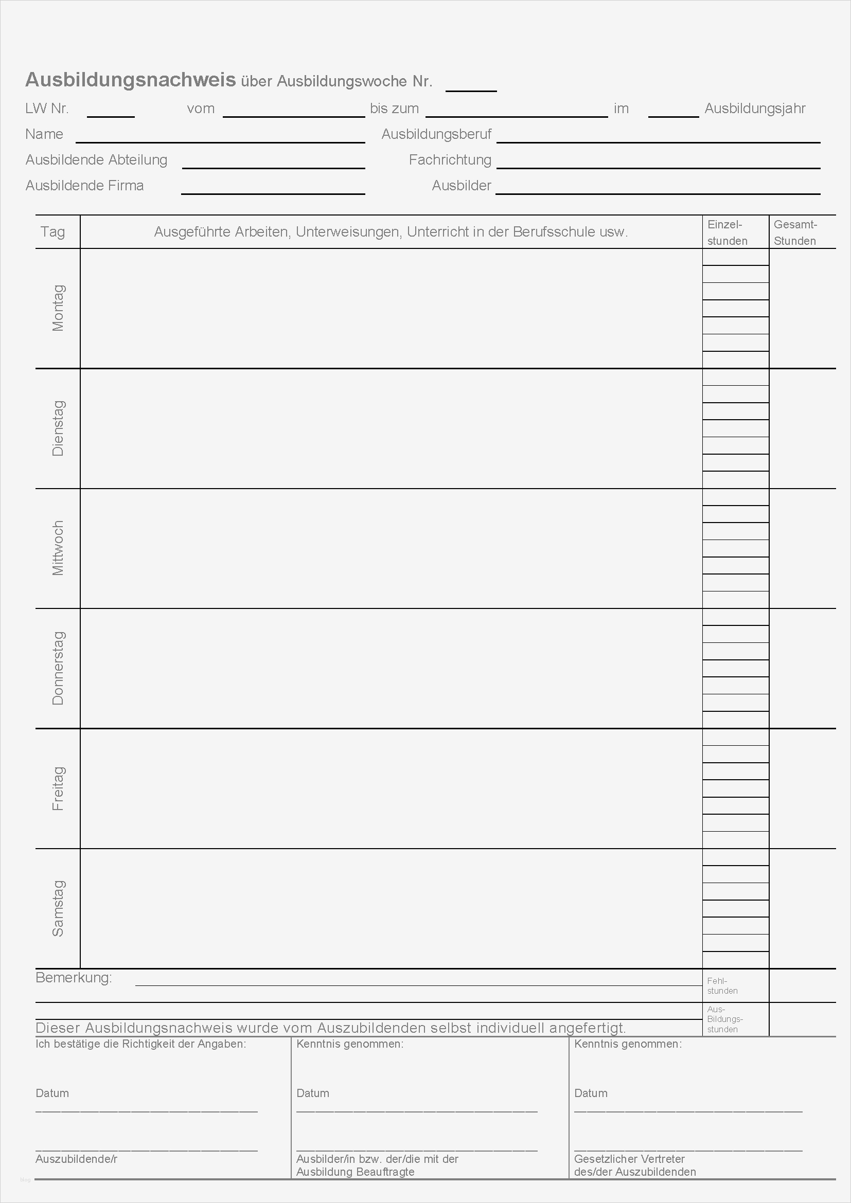Ausbildungsnachweis Vorlage Word Fabelhaft Digitaler Ausbildungsbericht Net Ausbildungsberichte Am