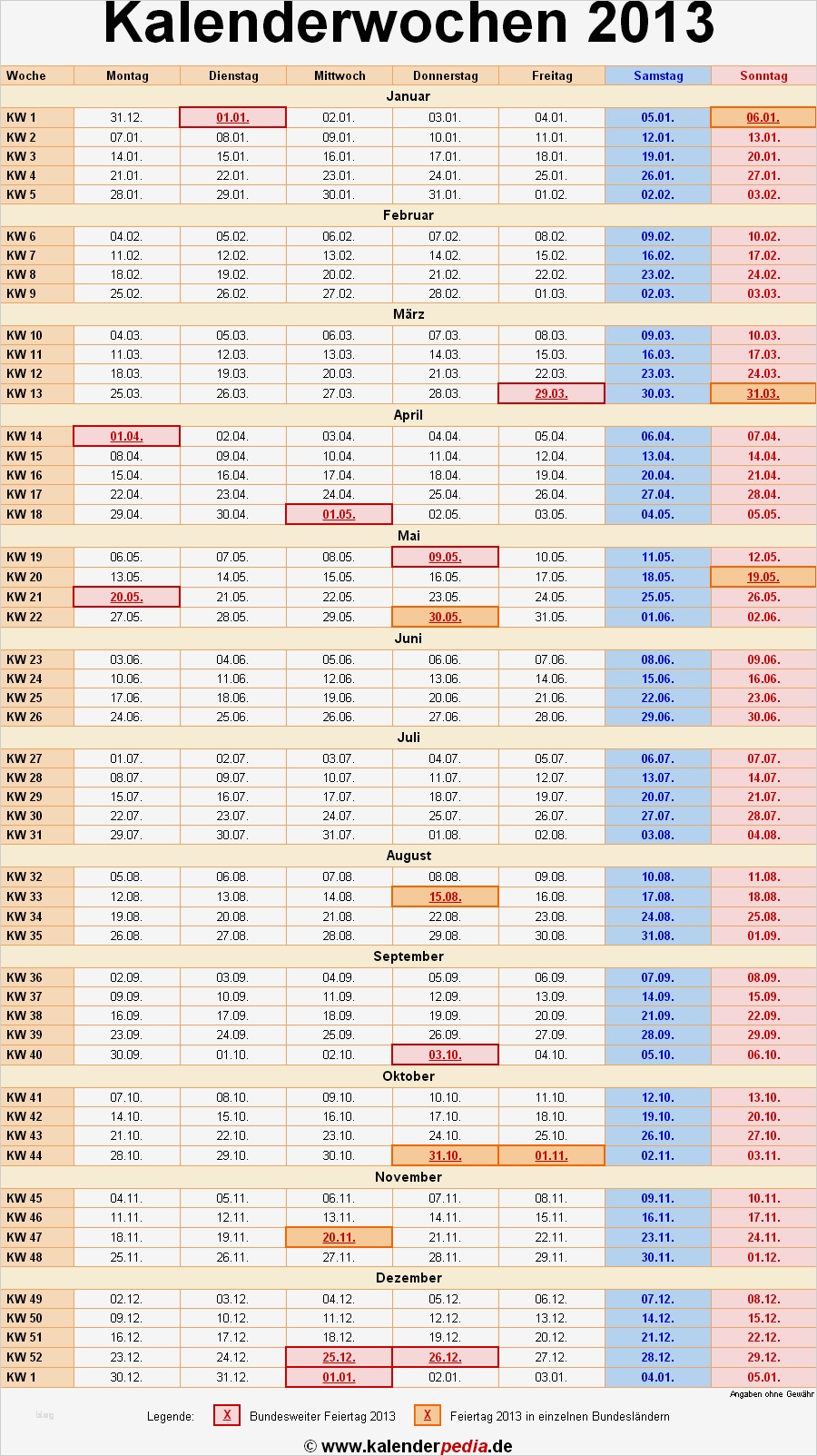 Ausbildungsplan Vorlage Gut Kalenderwochen 2013 Mit Vorlagen Für Excel Word & Pdf