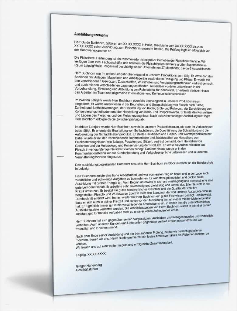 52 Schönste Ausbildungszeugnis Vorlage Ideen 1 Ausbildungszeugnis Vorlage Fabelhaft Ausbildungszeugnis Fleischer Note Zwei