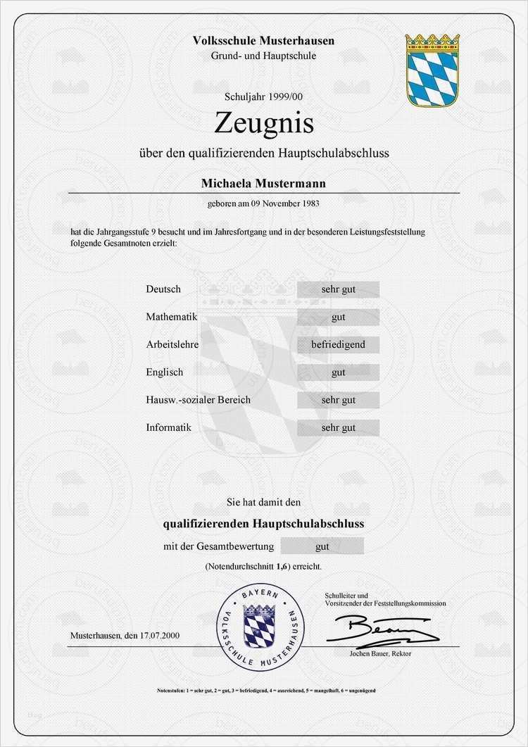 Ausbildungszeugnis Vorlage Inspiration Hauptschulabschluss Online Kaufen