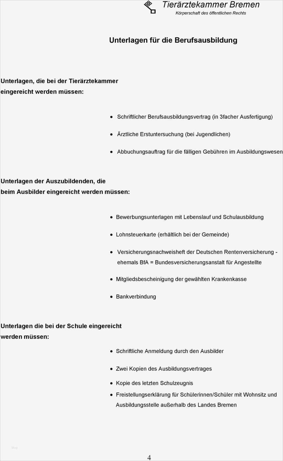 Ausfertigung Zur Vorlage Bei Der Krankenkasse Best Of Ausbildungsbroschüre Der Tierärztekammer Bremen Für Den