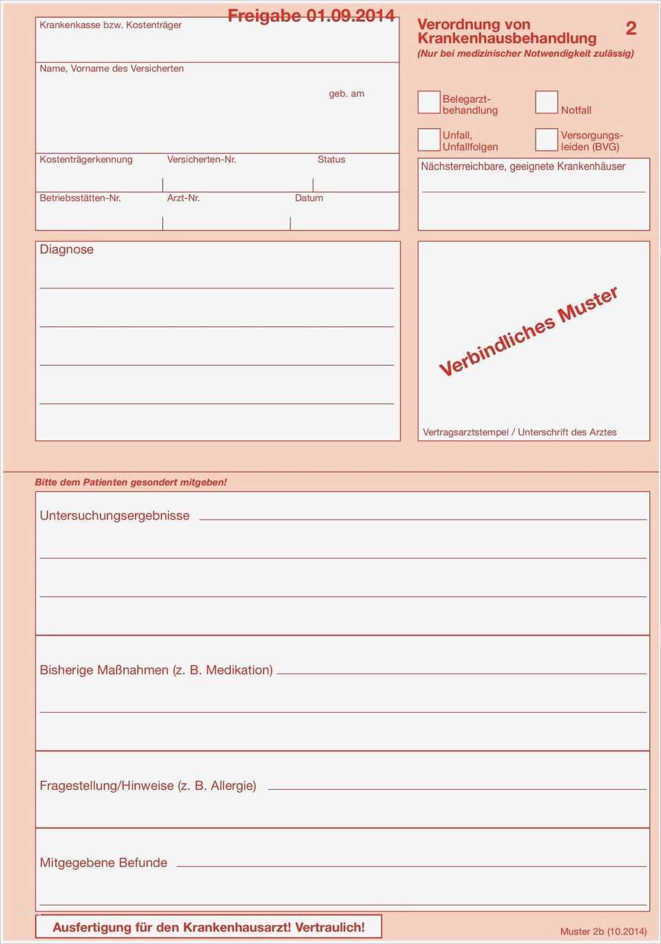 Ausfertigung Zur Vorlage Bei Der Krankenkasse Wunderbar Arbeitsunfähigkeitsbescheinigung Verbindliches Muster
