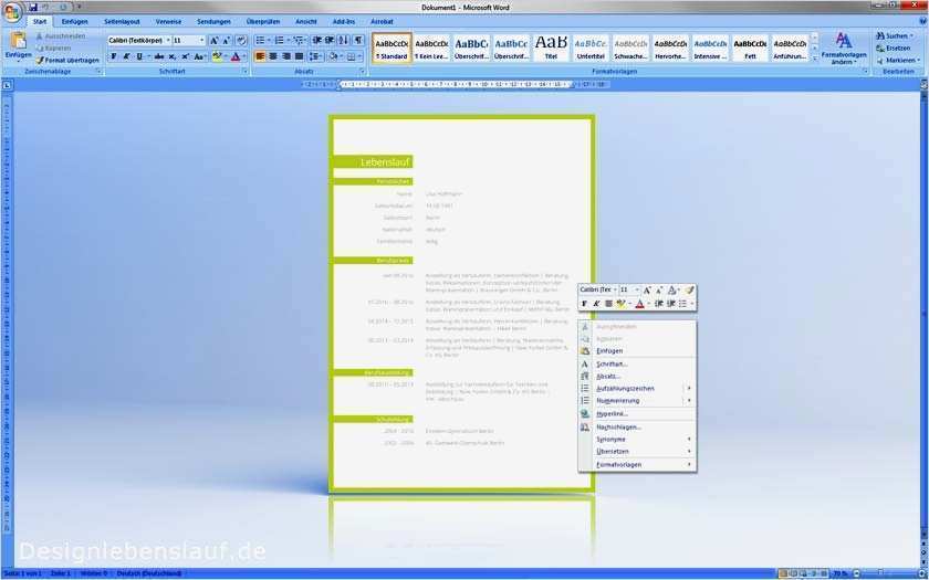 Ausformulierter Lebenslauf Vorlage Inspiration Muster Lebenslauf Für Word Und Open Fice