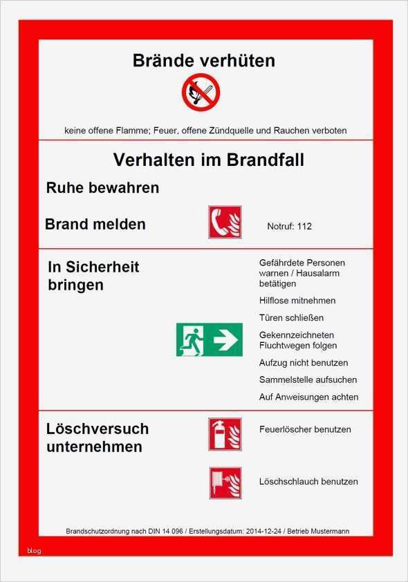 Aushang Verhalten Im Brandfall Vorlage Muster Fabelhaft Brandschutzfachbuch Die Neue Brandschutzmappe
