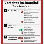 Aushang Verhalten Im Brandfall Vorlage Muster Neu Schild Aushang &quot;verhalten Im Brandfall&quot; 18x20cm Mit Uv
