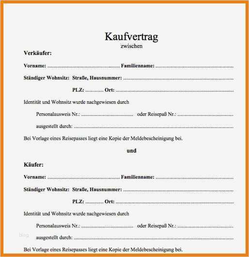 Auto Kaufvertrag Vorlage Bewundernswert 9 Kaufvertrag Vorlage Auto