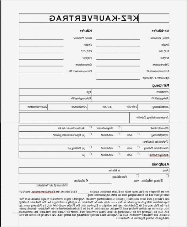 Auto Kaufvertrag Vorlage Schönste Kaufvertrag Kfz Einfach 2018