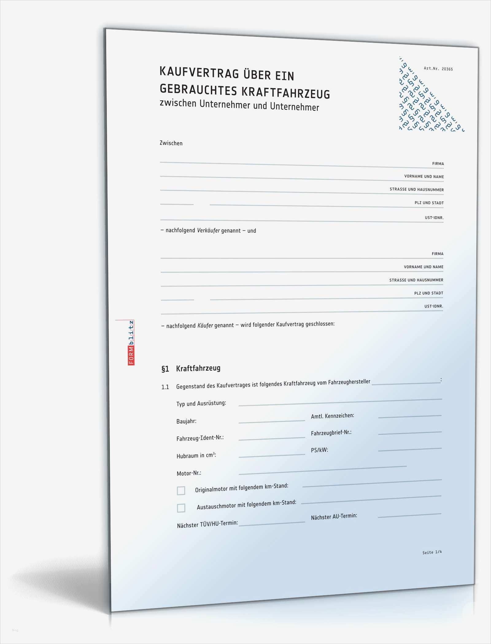 Auto Kaufvertrag Vorlage Süß Kfz Kaufvertrag B2b