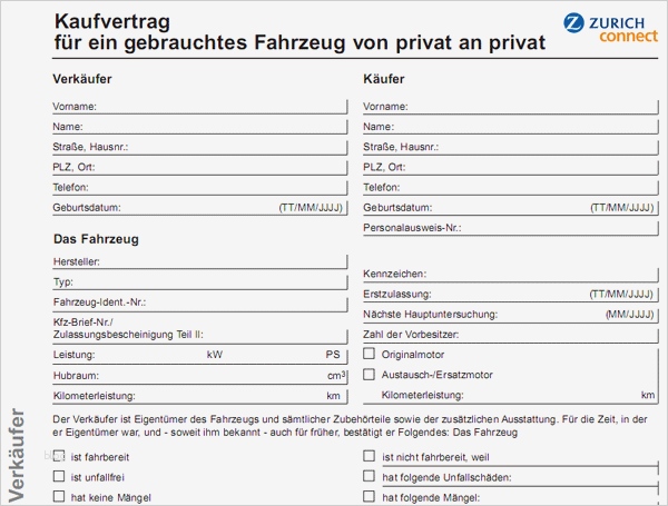 Auto Verkaufen Vorlage Gut 6 Auto Vertrag Privat Muster
