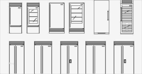 Autocad Blöcke Vorlagen Gut Archblocks Autocad Refrigerator Block Symbols
