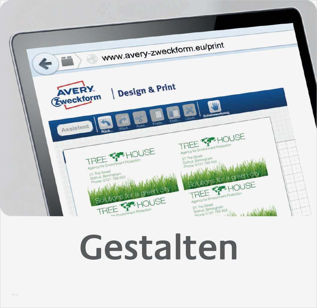 Avery Zweckform C32011 Vorlage Süß Visitenkarten C 10