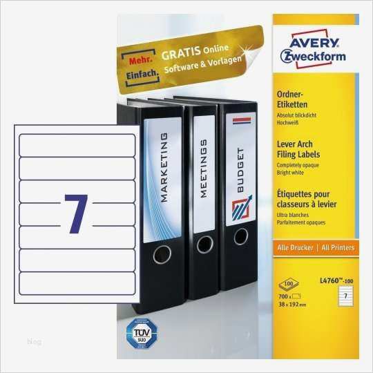 Avery Zweckform L4760 Vorlage Download Fabelhaft ordneretiketten L4760 100