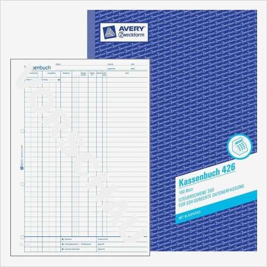 Avery Zweckform L4760 Vorlage Hochformat Neu Avery Zweckform formularbuch Kassenbuch Edv A4 100 Blatt