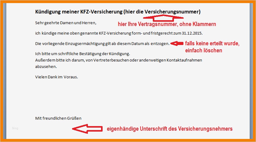 Axa Kfz Versicherung Kündigen Vorlage Neu 13 Briefkopf ündigung