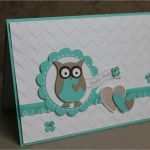 Babykarten Basteln Vorlagen Erstaunlich Babykarte "eule" Stempel Doch Mal Basteln Mit Stampin Up