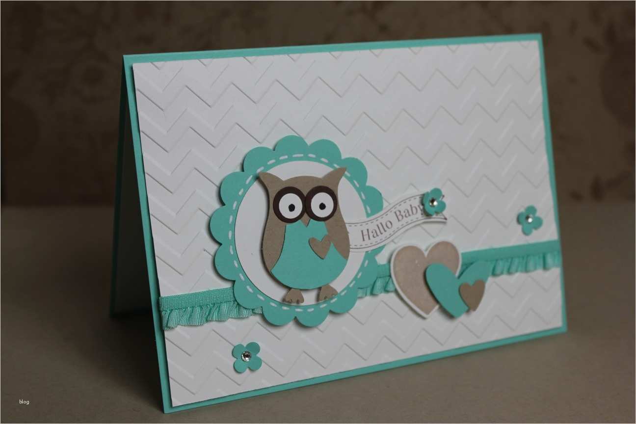 Babykarten Basteln Vorlagen Erstaunlich Babykarte "eule" Stempel Doch Mal Basteln Mit Stampin Up