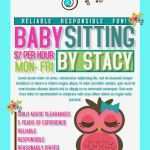 Babysitter Flyer Vorlage Erstaunlich Babysitting Flyer Idea Tulumsender