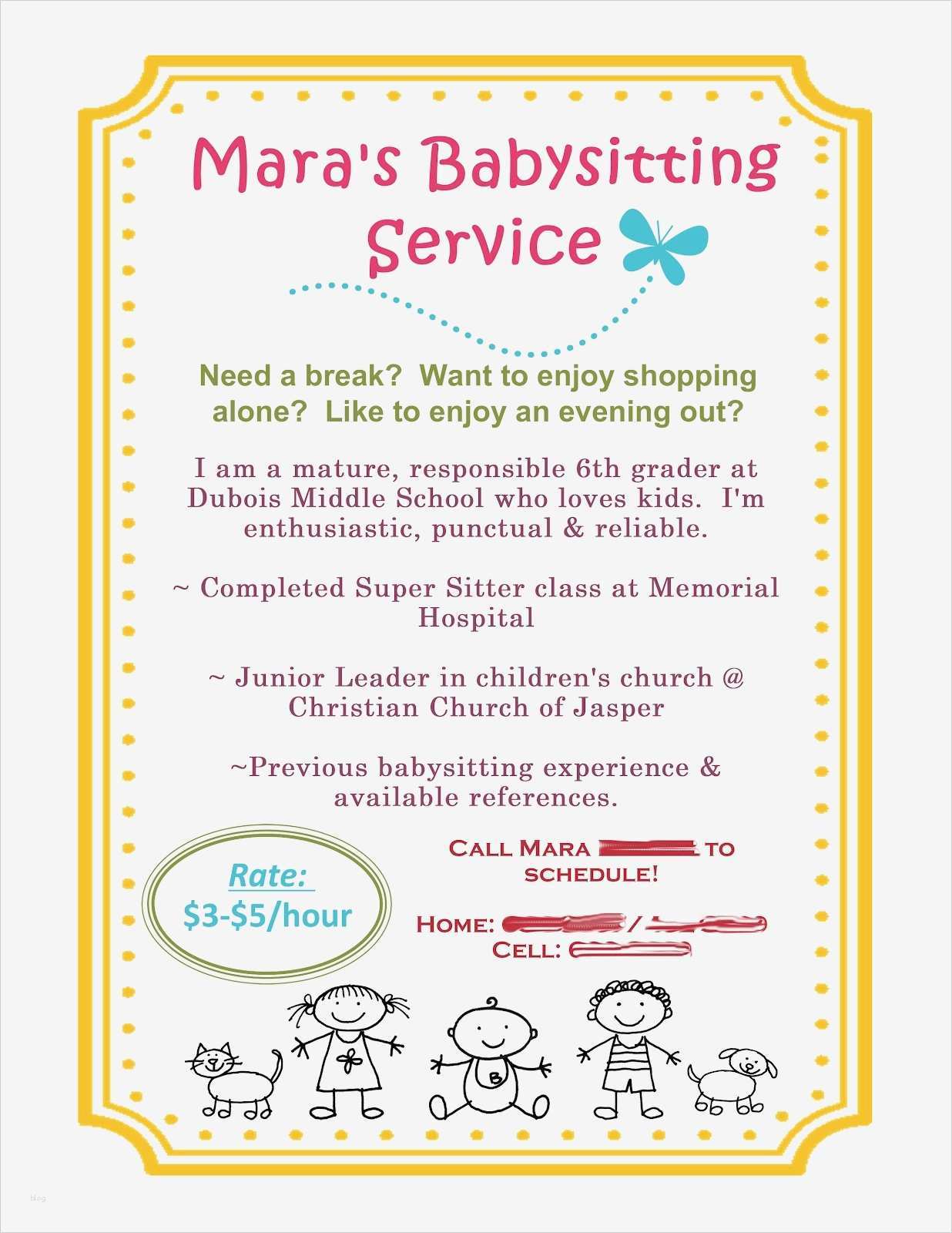 Babysitter Flyer Vorlage Erstaunlich Babysitting Quotes for Flyers Quotesgram