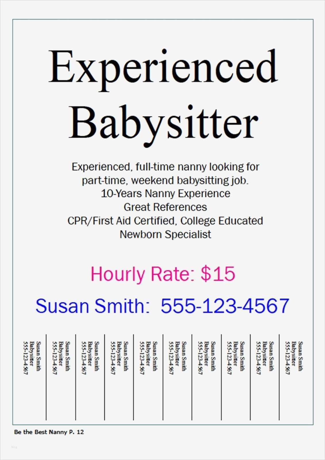 Babysitter Flyer Vorlage Großartig Babysitting Quotes for Flyers Quotesgram