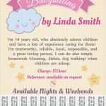 Babysitter Flyer Vorlage Schön Babysitting Template with Tabs