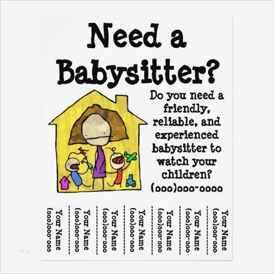 Babysitter Flyer Vorlage Schönste Babysitter Flyer Flyer