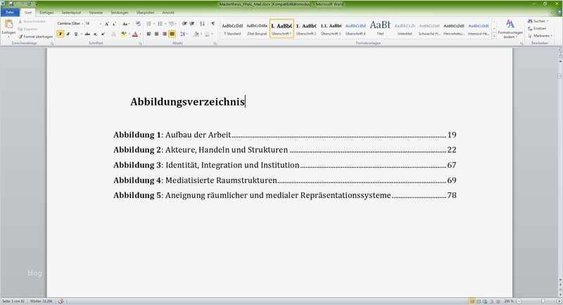 Bachelorarbeit Word Vorlage Beste Abbildungsverzeichnis In Word Erstellen